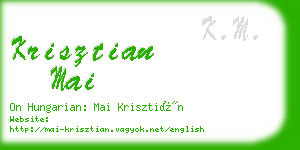 krisztian mai business card